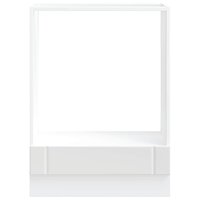 Ovenkast Lucca bewerkt hout wit 4