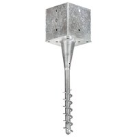 Grondpinnen 6 st 14x14x58 cm gegalvaniseerd staal zilverkleurig 2