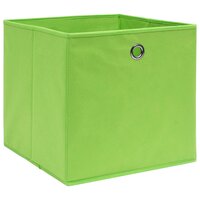 Opbergboxen 4 st 28x28x28 cm nonwoven stof groen 2