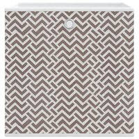 Opbergboxen 10 st inklapbaar 32x32x32 cm ongeweven stof bruin 9