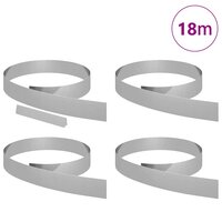 Tuinrand 4 pcs Zilver 450 x 0.05 x 15 cm Gegalvaniseerd staal 3