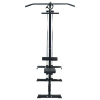 Lat pulldown machine Zwart 110 x 70 x 187 cm Poedergecoat staal 3
