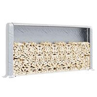 Haardhoutrek met regenhoes 300x25x150 cm gegalvaniseerd staal 3