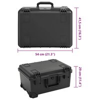 Flightcase draagbaar 54x41,5x29 cm PP zwart 8