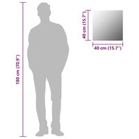 Wandspiegel vierkant 40x40 cm glas 8