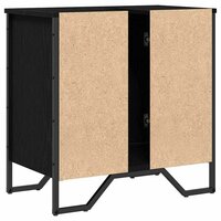 Badkamerkast Zwart Eiken 60 x 35 x 60 cm Bewerkt hout 8