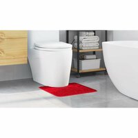 Antislip Badmat met Toilet Cut Rood 50 x 50 cm PP 4