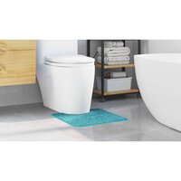 Antislip Badmat met Toilet Cut Turquoise 50 x 50 cm PP 4