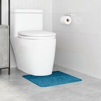 Antislip Badmat met Toilet Cut Blauw 50 x 50 cm PP 3