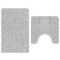 Antislip Badmat Set 2 pcs Grijs PP 2