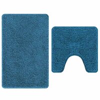 Antislip Badmat Set 2 pcs Blauw PP 2