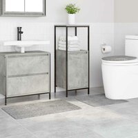 Antislip Badmat Set 3 pcs Grijs PP 3