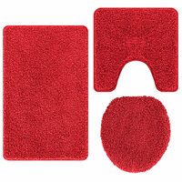 Antislip Badmat Set 3 pcs Rood PP 2