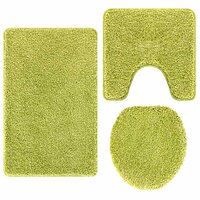 Antislip Badmat Set 3 pcs Groen PP 2