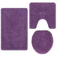 Antislip Badmat Set 3 pcs Paars PP 2