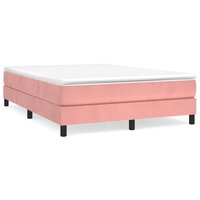 Boxspring bed fluweel roze 140x200 cm 2