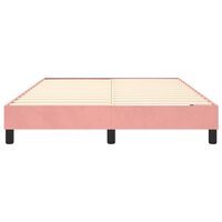 Boxspring bed fluweel roze 140x200 cm 5
