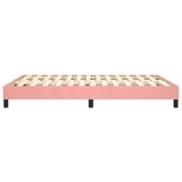 Boxspring bed fluweel roze 140x200 cm 6