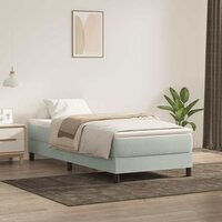 Boxspringbed zonder matras 80x210 cm fluweel lichtgrijs 4