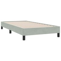 Boxspringbed zonder matras 80x210 cm fluweel lichtgrijs 7