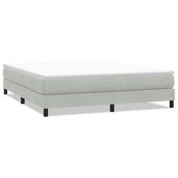 Boxspring zonder matras fluweel lichtgrijs 180x210 cm 2