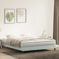 Boxspring zonder matras fluweel lichtgrijs 180x210 cm 4