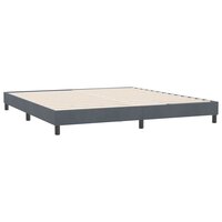 Boxspring zonder matras fluweel donkergrijs 180x210 cm 7