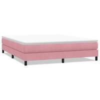 Boxspringbed zonder matras 180x220 cm fluweel roze 2