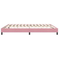 Boxspringbed zonder matras 180x220 cm fluweel roze 6