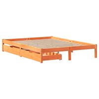 Bed met matras massief grenenhout wasbruin 140x190 cm 3