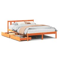 Bed met matras massief grenenhout wasbruin 140x190 cm 2