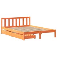 Bed met matras massief grenenhout wasbruin 140x190 cm 3