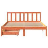 Bed met matras massief grenenhout wasbruin 140x190 cm 4