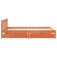 Bed met matras massief grenenhout wasbruin 140x190 cm 5