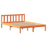 Bed met matras massief grenenhout wasbruin 140x190 cm 7