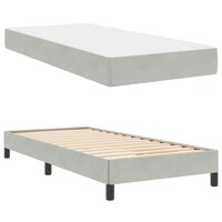 Boxspringbed met matras Lichtgrijs 80 x 210 cm Fluweel 5