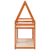 Stapelbed met dak massief grenenhout wasbruin 90x190 cm 5