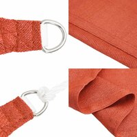 Zonnezeil 160 g/m&sup2; trapezium 3/4x3 m HDPE terracottakleurig 6