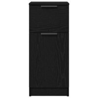 Dressoir met lade Zwart Eiken 30 x 30 x 70 cm Bewerkt hout 6