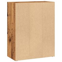 Boekenkast 60x30x77 cm bewerkt hout oud houtkleurig 6