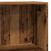Boekenkast 60x30x77 cm bewerkt hout oud houtkleurig 7