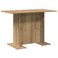 Eettafel 110x60x75 cm bewerkt hout artisanaal eikenkleurig 2