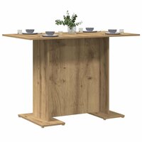 Eettafel 110x60x75 cm bewerkt hout artisanaal eikenkleurig 4