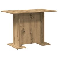 Eettafel 110x60x75 cm bewerkt hout artisanaal eikenkleurig 7