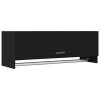 Kledingkast Zwart Eiken 100 x 32,5 x 35 cm Bewerkt hout 2