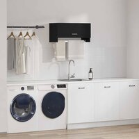 Kledingkast met lade Zwart Eiken 70 x 32,5 x 35 cm Bewerkt hout 4