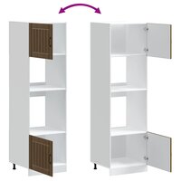 Ovenkasten 2 st Lucca bewerkt hout bruin eikenkleur 8