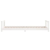 Kinderbedframe 90x200 cm massief grenenhout wit 5