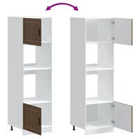 Ovenkasten 2 st Porto bewerkt hout bruin eikenkleur 8