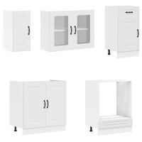 8-delige Keukenkastenset Kalmar bewerkt hout wit 4